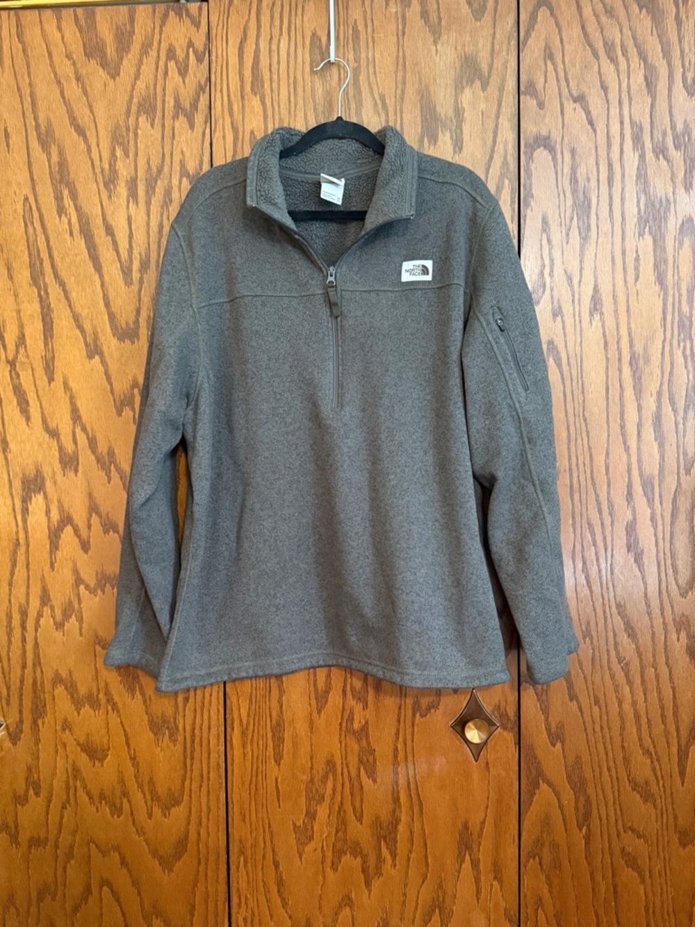The North Face 1/4 Zip Fleece Pullover Mens XXL Olive Green Outdoor Sweater